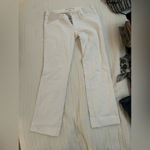 Maternity white jeans small